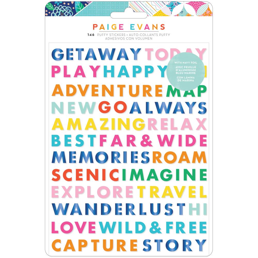 Go The Scenic Route - Puffy Word Sticker
